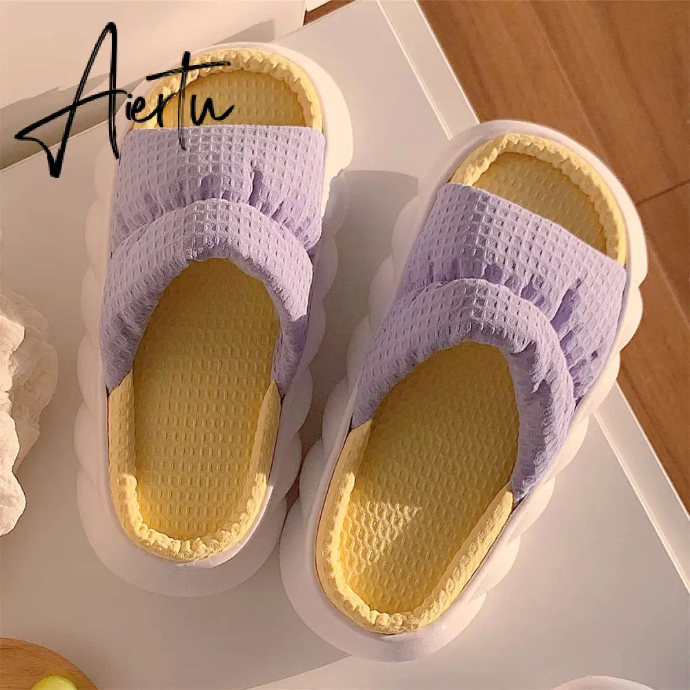 Cute Cartoon Milk Cow House Slippers Funny Shoes Women's Slippers Summer Four Seasons Indoor Home Slippers Aiertu