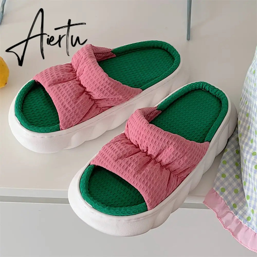 Cute Cartoon Milk Cow House Slippers Funny Shoes Women's Slippers Summer Four Seasons Indoor Home Slippers Aiertu