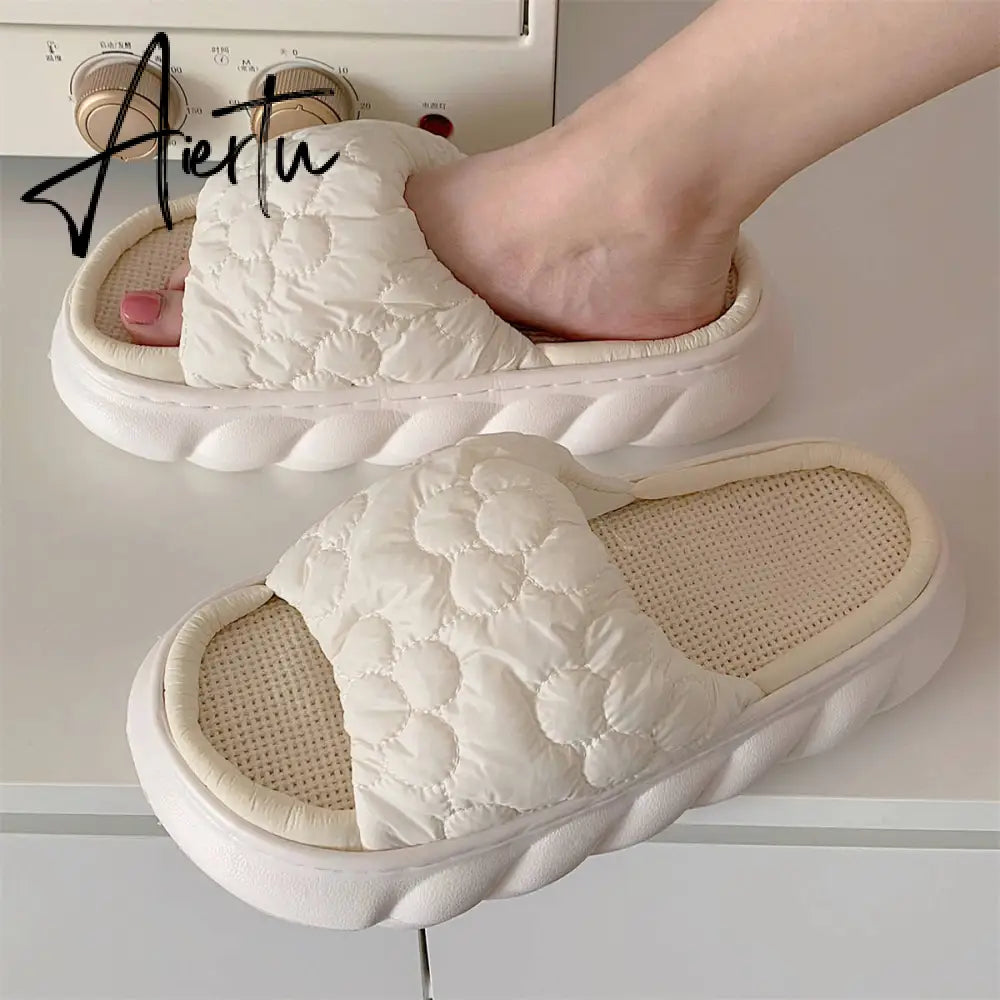 Cute Cartoon Milk Cow House Slippers Funny Shoes Women's Slippers Summer Four Seasons Indoor Home Slippers Aiertu