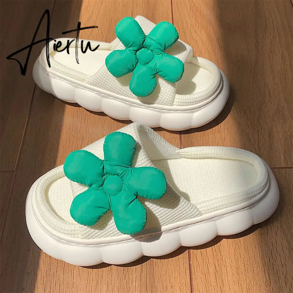 Cute Cartoon Milk Cow House Slippers Funny Shoes Women's Slippers Summer Four Seasons Indoor Home Slippers Aiertu