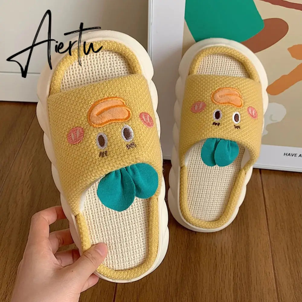 Cute Cartoon Milk Cow House Slippers Funny Shoes Women's Slippers Summer Four Seasons Indoor Home Slippers Aiertu
