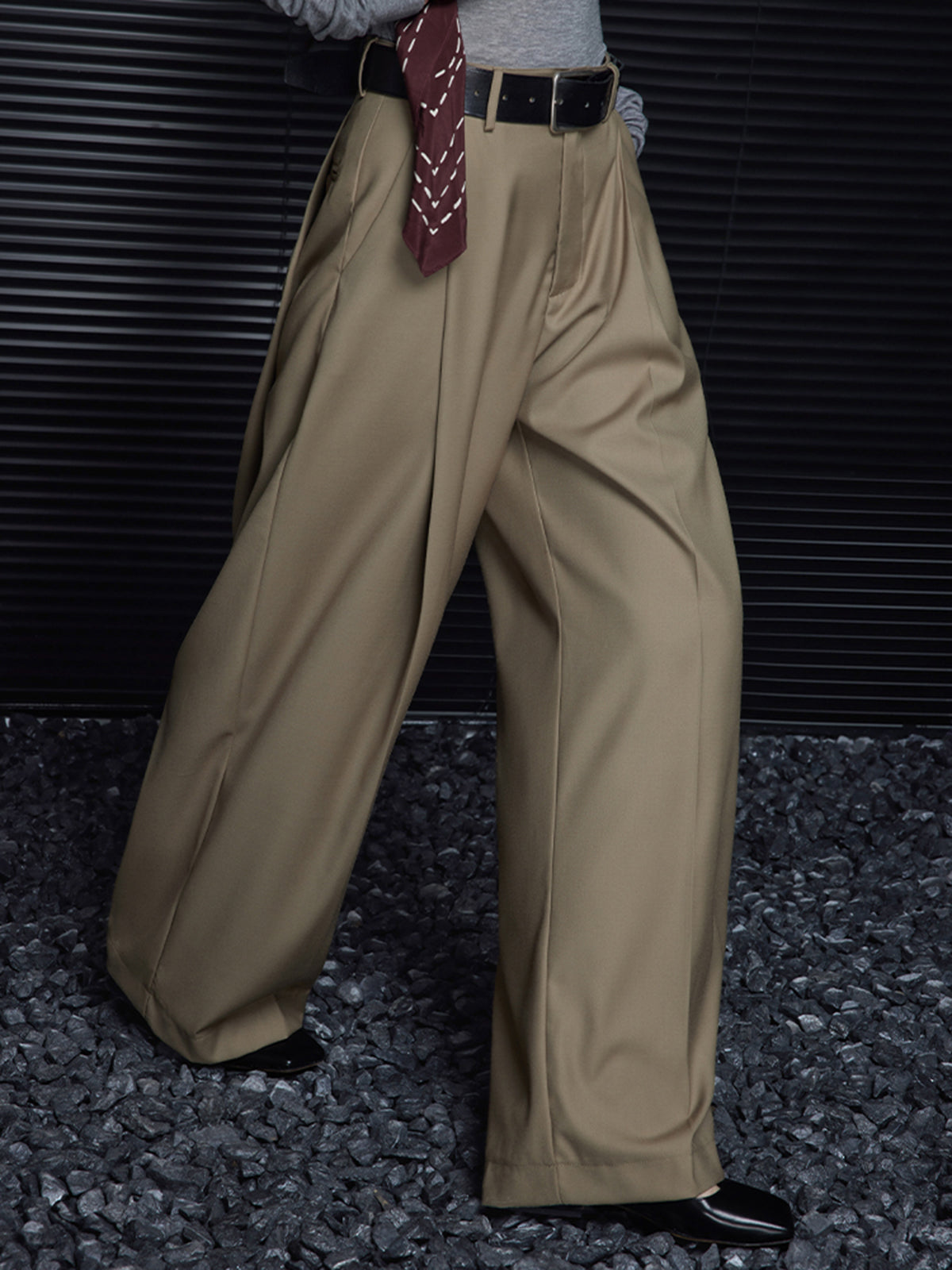 Aiertu  Pleated Draped Pants Without Belt shopify