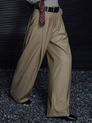Aiertu  Pleated Draped Pants Without Belt shopify