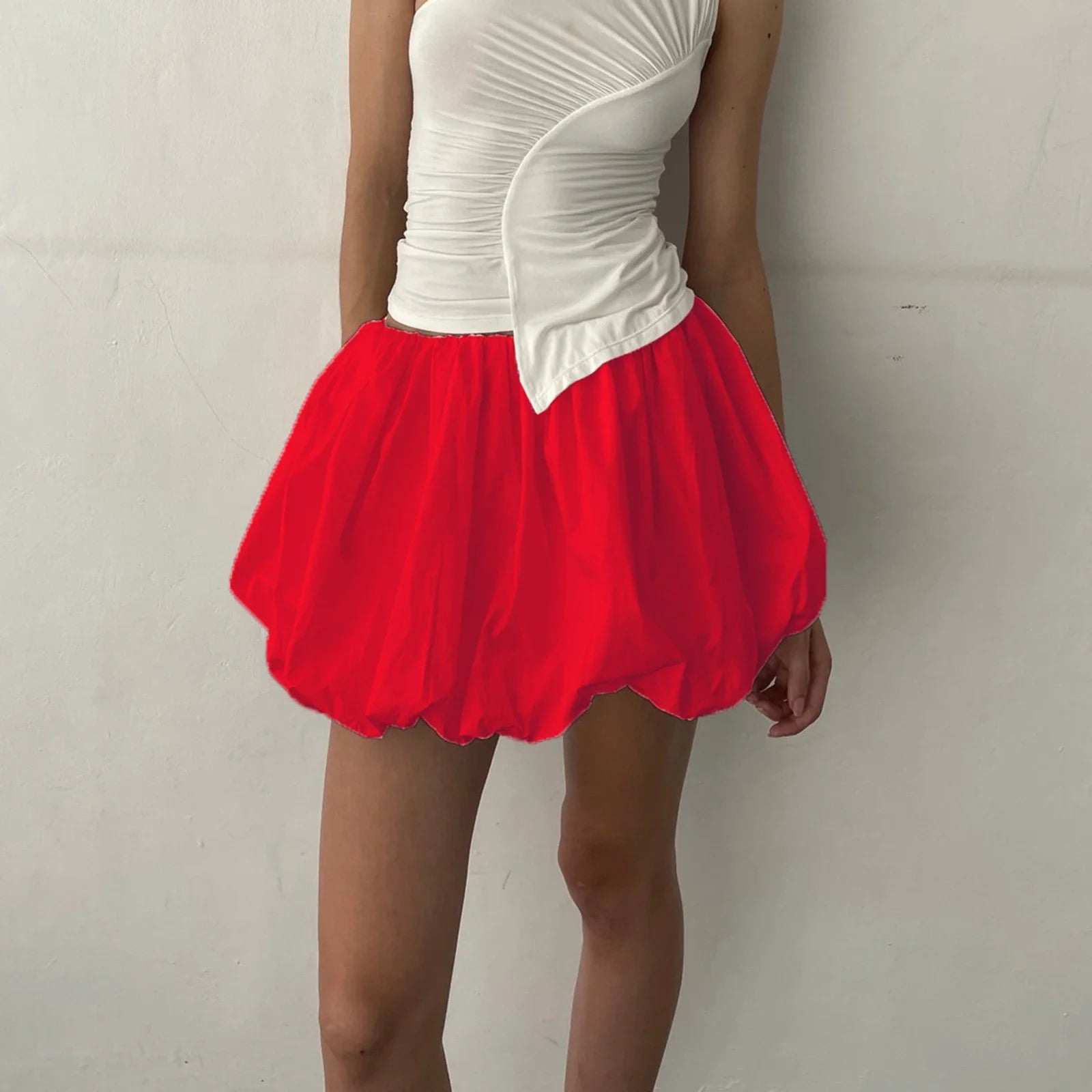 Aiertu  -  High Waist Mini Spring Summer Skirts Women Ruffle Pleated Fashion Korean Ladies Skirts Loose Casual Woman Lantern Skirts S-XL Aiertu