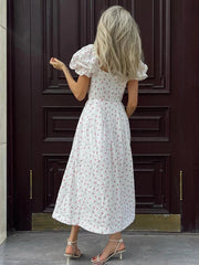 Aiertu  -   Off-Shoulder Print Fashion Split Slim Dress Women's Summer Sleeveless High Waist Backless Beach Holiday Party Long Dress Aiertu
