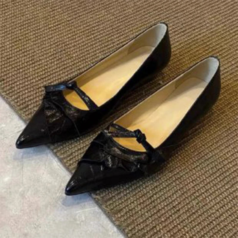 Aiertu  -  Pointed Toe Flats Women's Sandals Sexy Leather Shoes Summer Designer Loafers Dress Casual Shoes Office Mujer De Zapatillas Aiertu