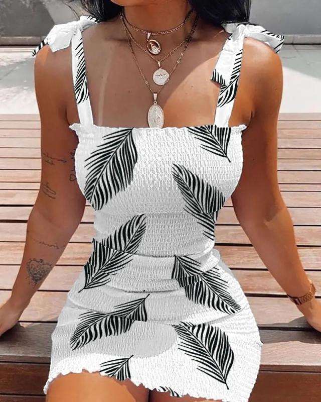 Aiertu Sexy Women's Bodycon Dress 2025  New Summer Fashion White Sling Strapless Folds Mini Slim Pencil Print Tank Dresses For Women Aiertu