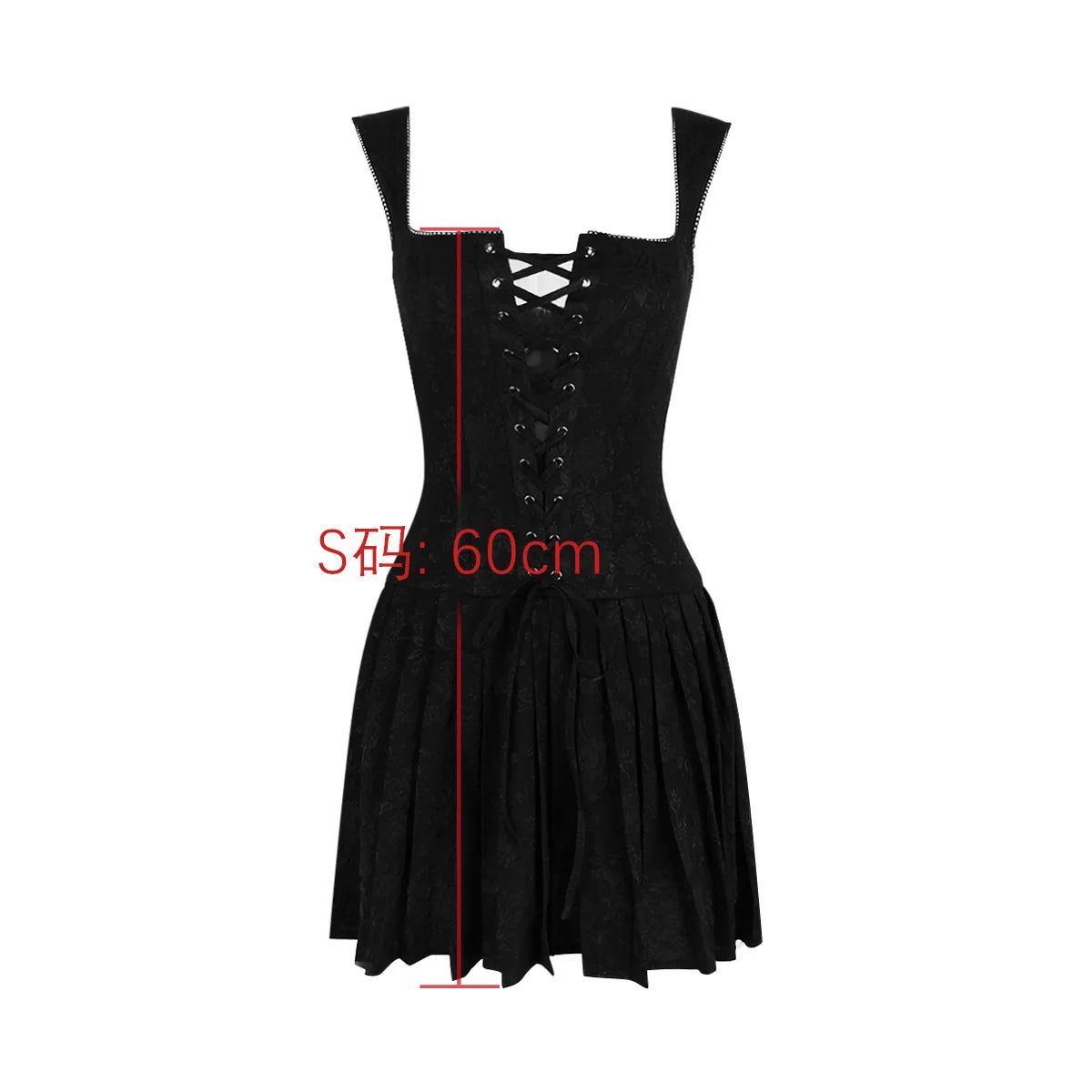 Aiertu  -  Autumn Women Black Lace Up Bodycon Dress Sexy Mini Spaghetti Strap Pleated Dress Female Birthday Party Dresses Aiertu