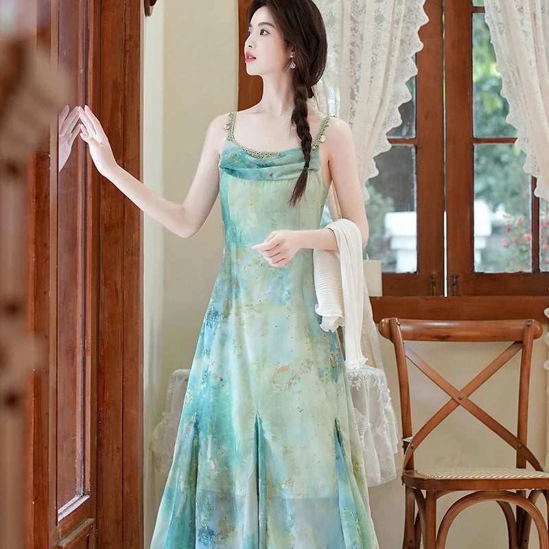 Aiertu  Sea Siren Ethereal Essence Style Dress Aiertu
