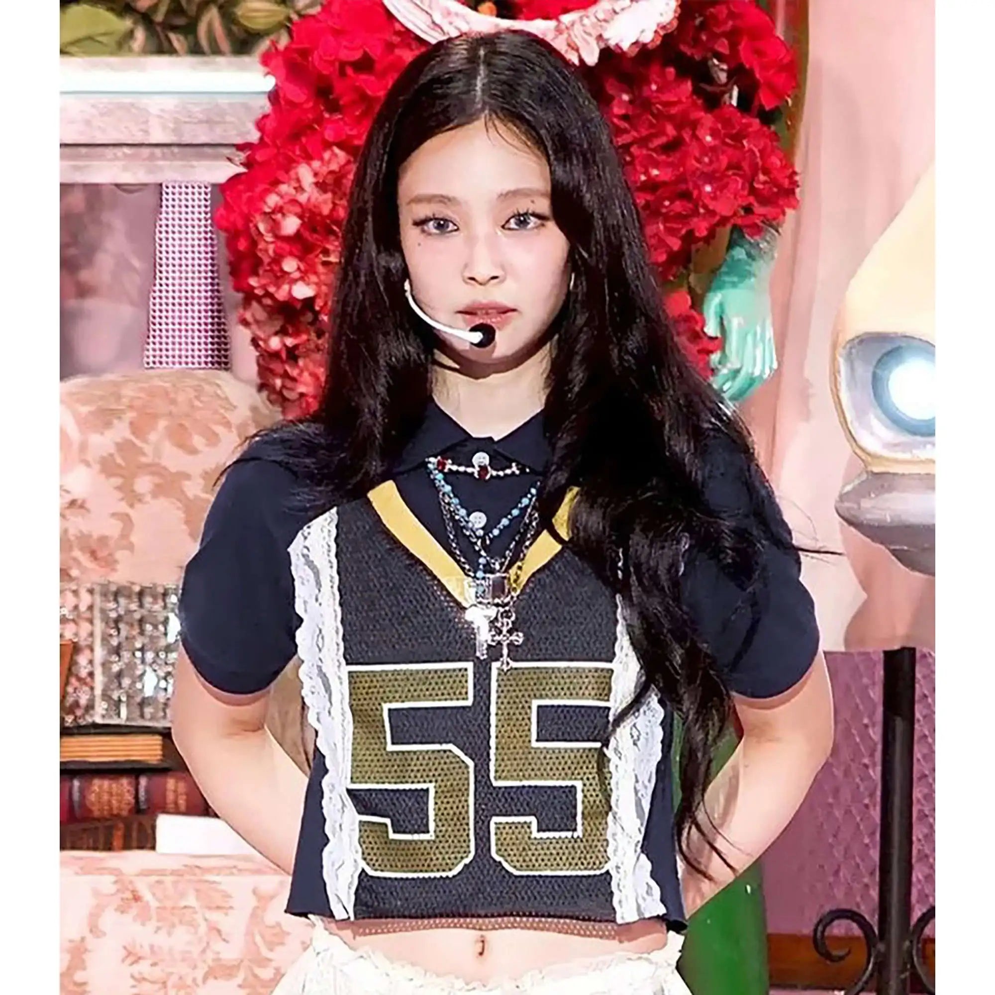 Aiertu  -  Korean POLO Collar Short Sleeved T-shirt for Women Summer New Lace Patchwork Letter Print Spice Girl Casual T Shirt Y2k Top Aiertu