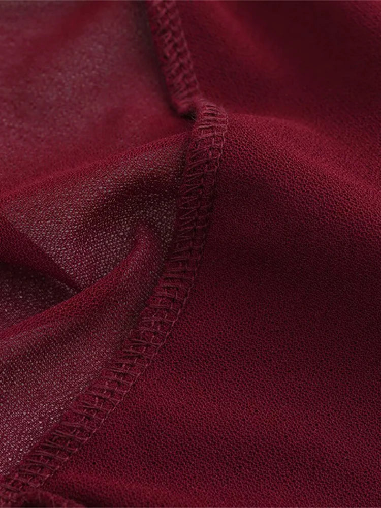 Aiertu  -  Layered Bow Cloak Women Shirt Top Pleated Round Neck Female Cape Jacket Coat Ribbon French Perspective Loose Casual Blouse New Aiertu