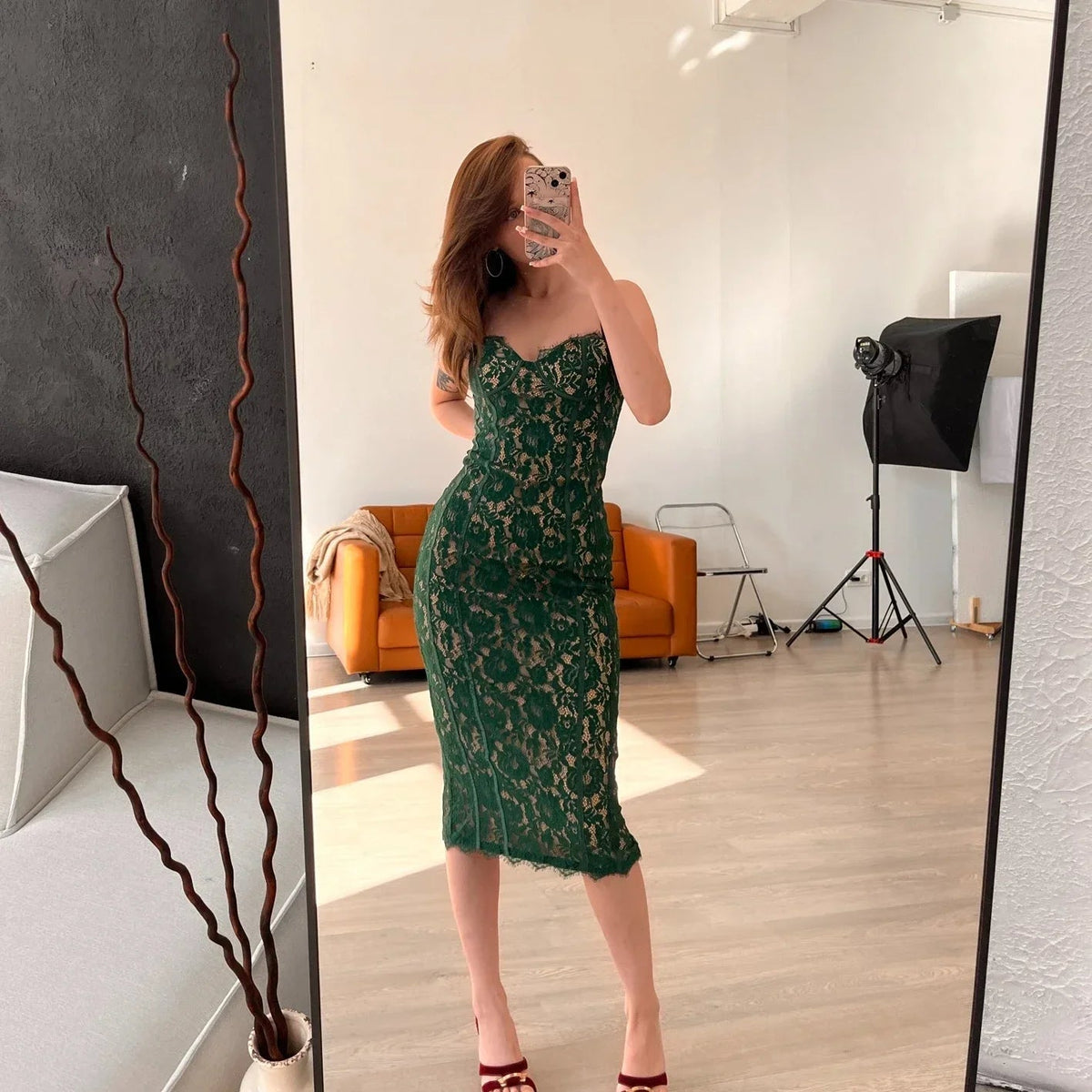 Aiertu  Summer Midi Green Dress Elegant Spaghetti Strap Wedding Guest Party Dresses Sexy Birthday Dresses for Women Aiertu