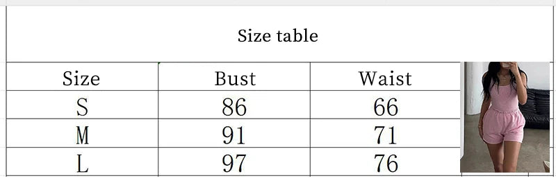 Aiertu  -  Women's Fashion Jumpsuit Set Leisure Solid Color Holiday Home Sexy Sleeveless Camisole Rompers+Shorts Tracksuit Y2k Outfits Aiertu