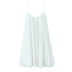 Aiertu  -  Sexy Backless White Sling Short Dress Women V Neck Sleeveless A-line Loose Summer Dresses Holiday Beach Robe Fairy Vestidos Aiertu