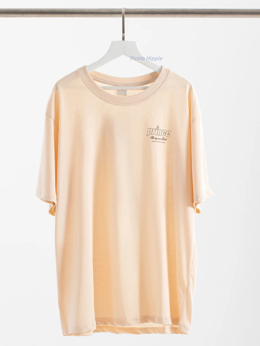 Aiertu  -   Sporty Letter Print T-shirt Women Round Neck Cotton Cozy Casual Short Sleeve Tees 2026 Summer New Classic Fashion T-shirts Aiertu