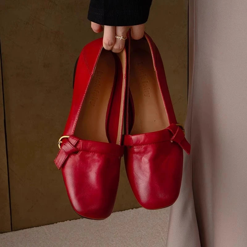 Aiertu  -  Women Flats Loafers Shoes Summer Sandals New Mary Jane Leather Shoes Luxury Brand Dress Sneakers Shoes Woman Zapatillas Aiertu