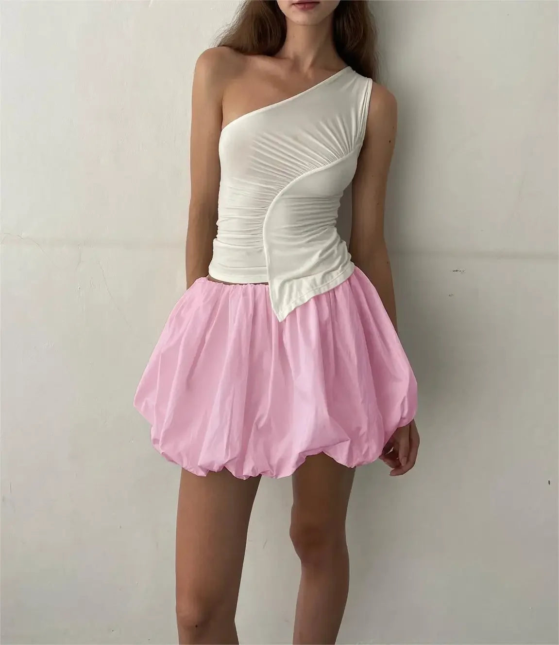 Aiertu  -  High Waist Mini Spring Summer Skirts Women Ruffle Pleated Fashion Korean Ladies Skirts Loose Casual Woman Lantern Skirts S-XL Aiertu