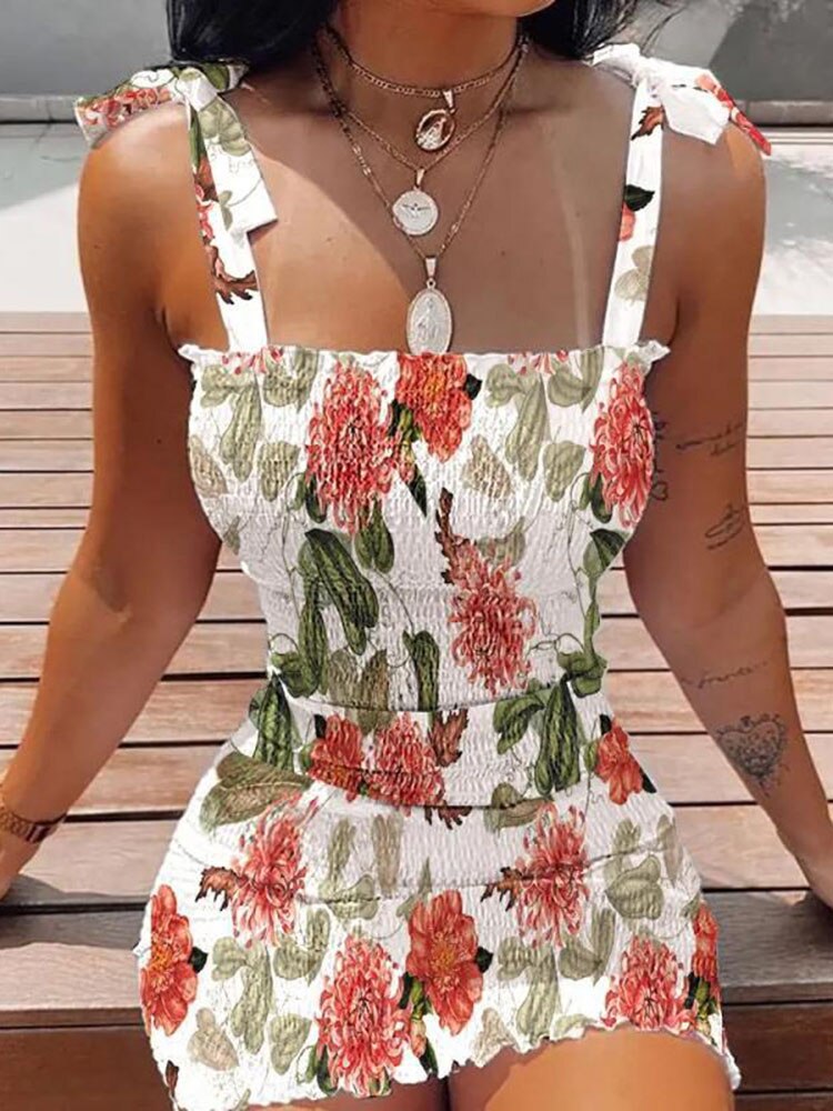 Aiertu Sexy Women's Bodycon Dress 2025  New Summer Fashion White Sling Strapless Folds Mini Slim Pencil Print Tank Dresses For Women Aiertu