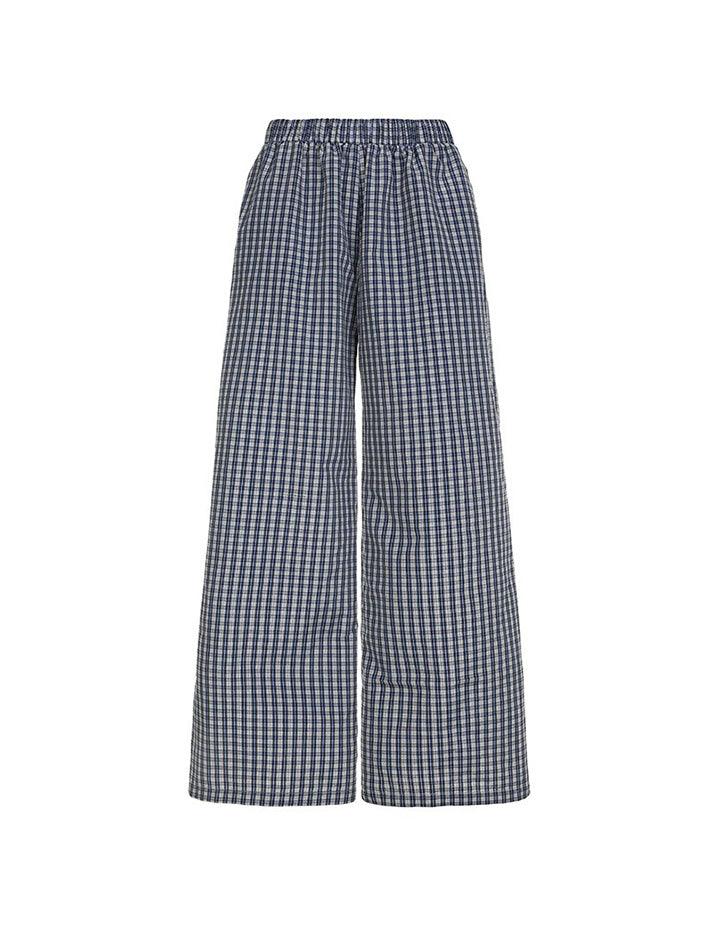 Aiertu  -  Vintage Contrast Plaid Loose Casual Pants Aiertu