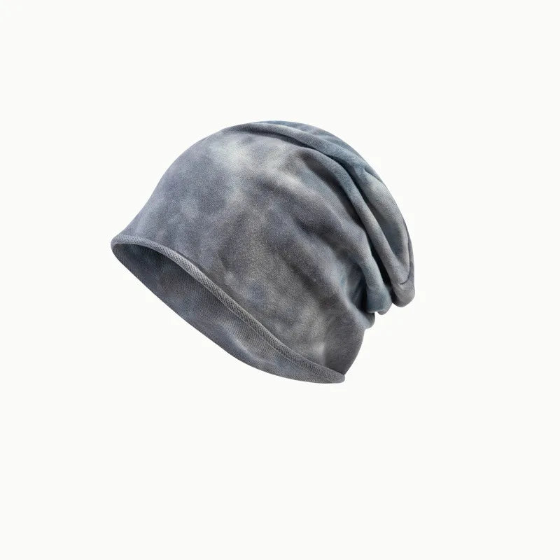 Aiertu  -  Beanies Men Tie Dye Hats Women Skullcap Unisex Warm Cotton Autumn Winter Caps Outdoor Fashion Hip-Hop Beanie Cap Gorras Aiertu