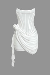Aiertu  3D Floral Ruffle Corset Mini Dress Aiertu