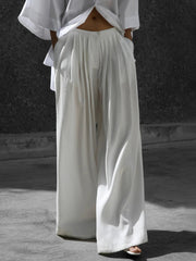 Aiertu  -  Sexy See Through Holiday Pants Summer Streetwear y2k Low Rise Loose Pleated Trousers Korean Fashion Ladies Casual Capris Aiertu