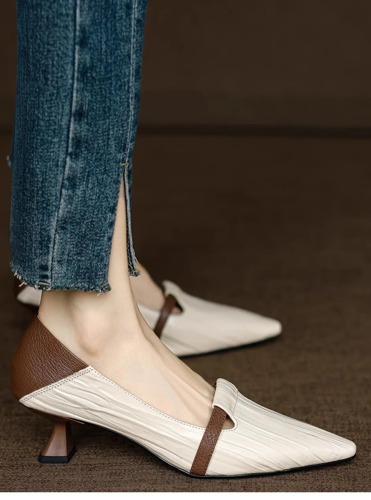 Aiertu  -  New Women Heels Loafers Footwear Elegant Slingback Pointed Slip on Party Lady Pumps Shoes Fashion Comefortable Zapatos De Mujer Aiertu