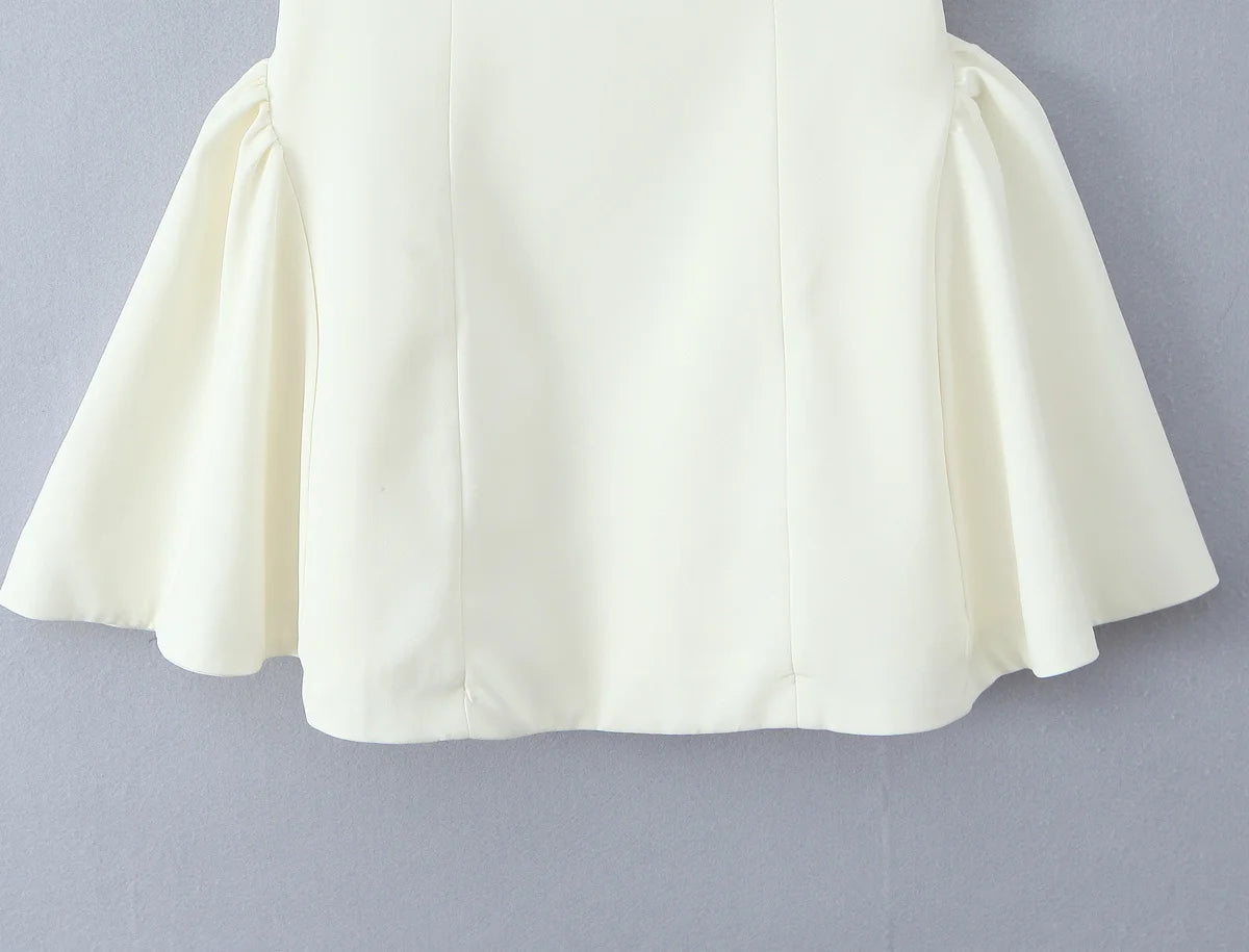 Aiertu  -  High Street Women Elegant White Party Mini Dress Sexy Backless Sleeveless Bridesmaids Robe Summer Aiertu