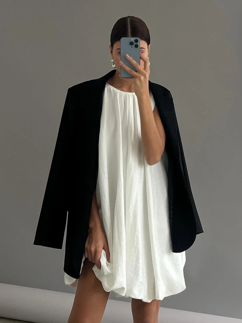 Aiertu  Casual Female Sleepwear O-Neck Pajamas Tank Tops Nightgowns Sleeveless Nightwear Mini Dress Loose Women Home Clothes Aiertu