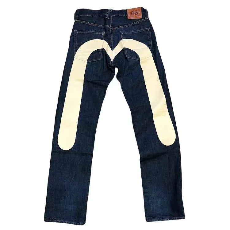 Aiertu  -  Jeans Women Gothic Y2K Retro Streetwear Black Cargo Punk Vintage Kpop Print Wide Leg Denim Panrts Female Autumn Trousers Pants Aiertu
