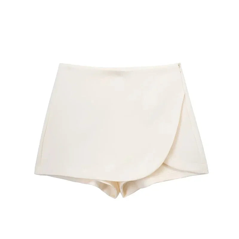 Aiertu  -  Summer New Women's High Waist Asymmetric Mini Skirt Korean Classic Fashion Short Skirt Casual Women's Solid Color Short Skirts Aiertu