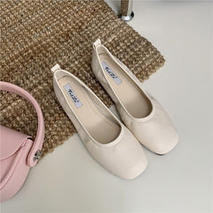 Aiertu  Shoes Woman Comfortable And Elegant Round Toe Casual Female Sneakers Flats Soft Shallow Mouth Dress Square New Solid Leisure Sli Aiertu