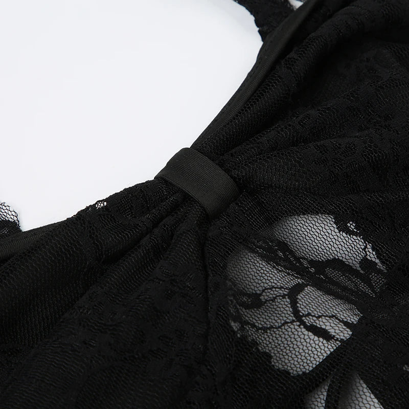 Aiertu  Y2K Lace Camisoles Backless Lace-up Chic Solid Sexy Bustiers Aesthetic 90s Clubwear Cute Korean Backless Outfits Aiertu