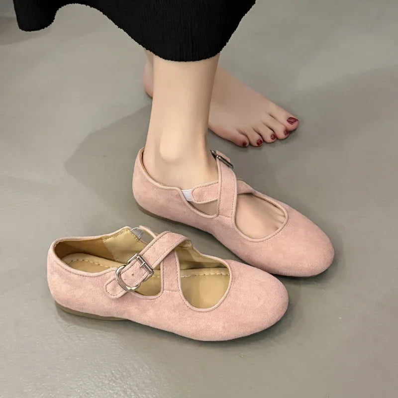 Aiertu  -  Leopard Marie Janes Shoes Flats Sandals Women Sneakers Casual Loafers Summer Trend Shallow Suede Zapatillas De Mujer Dress Aiertu