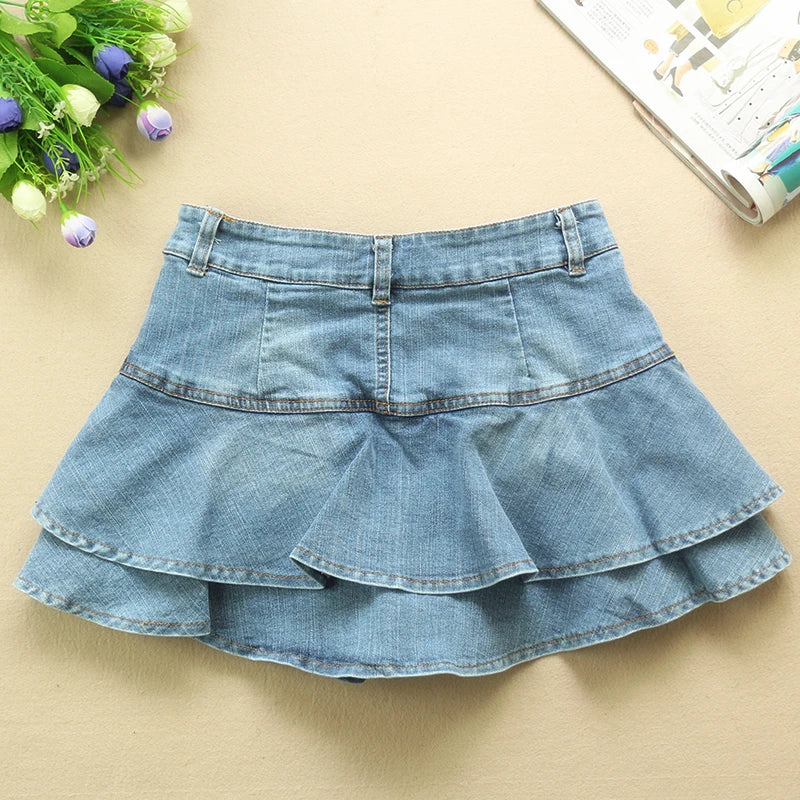 Aiertu summer inspo Ruffle Pleated Shorts Skirts Women Summer Low Waist A Line Y2K Denim Skirt Mini Short Jeans Skirts Outdoor Sex Skirt Woman Aiertu
