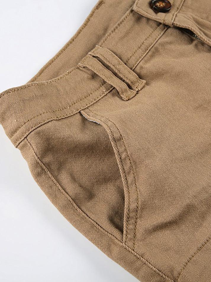 Aiertu  -Vintage Basic Low-Waist Denim Shorts aiertu