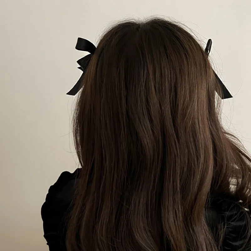 Aiertu Vintage French Pearls Bow Hair Band for Women Girls Autumn Winter Korean Elegant Black Classic Hair hoop Hair Jewelry Aiertu