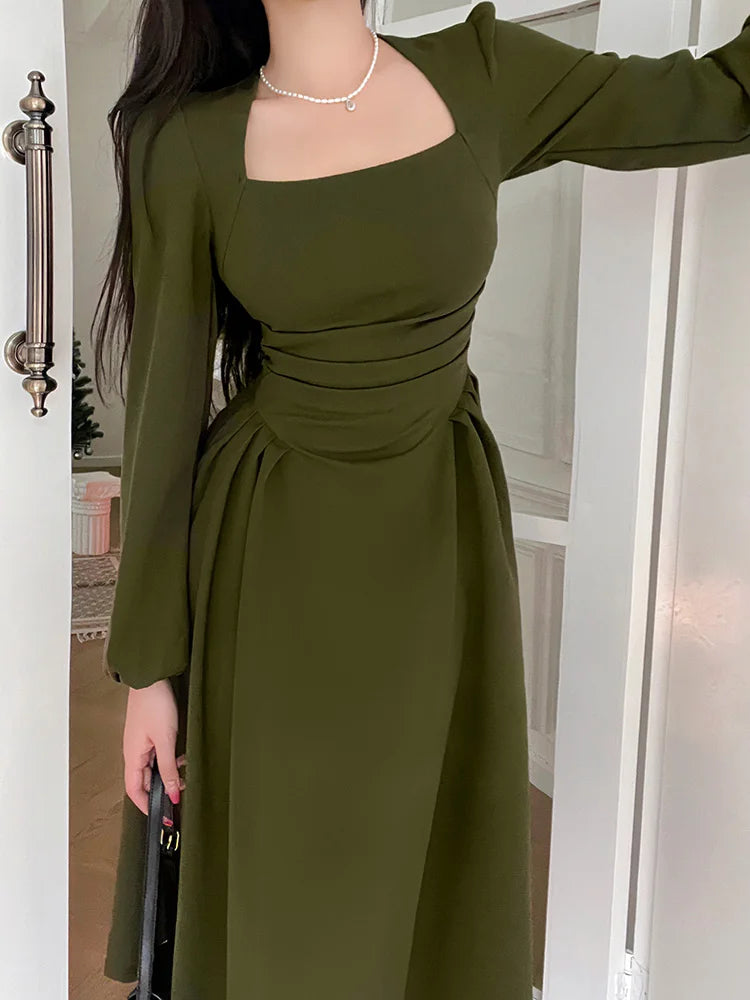 Aiertu  -  Elegant Party Dresses for Women Women's Spring Puff Sleeve Prom Casual Long Dress Korean Fashion Women Evening Dress Aiertu