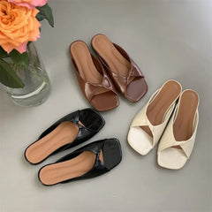 Aiertu  -  Flats Slippers Women Open Toe Sandals Summer Flip Flops Casual Shoes 2025 Trend Dress Party Shoes Woman Slides Designer Aiertu