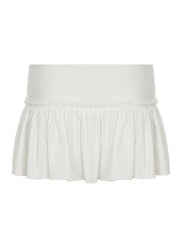 Aiertu  -Fold-over Ruched Tie Mini Skirt aiertu