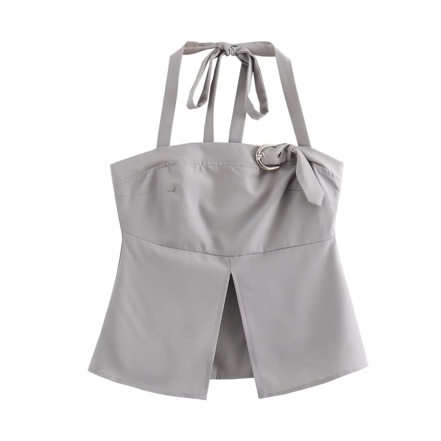 Aiertu  -  European and American style pure desire hot girl halter neck camisole vest female summer design hem slit vest Aiertu