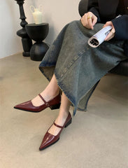 Aiertu  Keely Retro Pointed Toe Pumps Aiertu