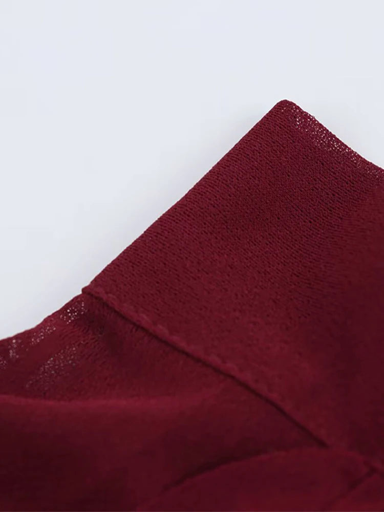 Aiertu  -  Layered Bow Cloak Women Shirt Top Pleated Round Neck Female Cape Jacket Coat Ribbon French Perspective Loose Casual Blouse New Aiertu