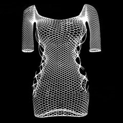 Aiertu Sexy Female Dress Sleepwear Long Sleeve Clothes Ladies Summer Fishnet Short Net Skirt Lingerie Women Aiertu