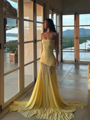 Aiertu  -  See Through Dress Women Patchwork Temperament Solid Pleated Strapless Sleeveless Backless Slim Banquet Party Vestidos Aiertu