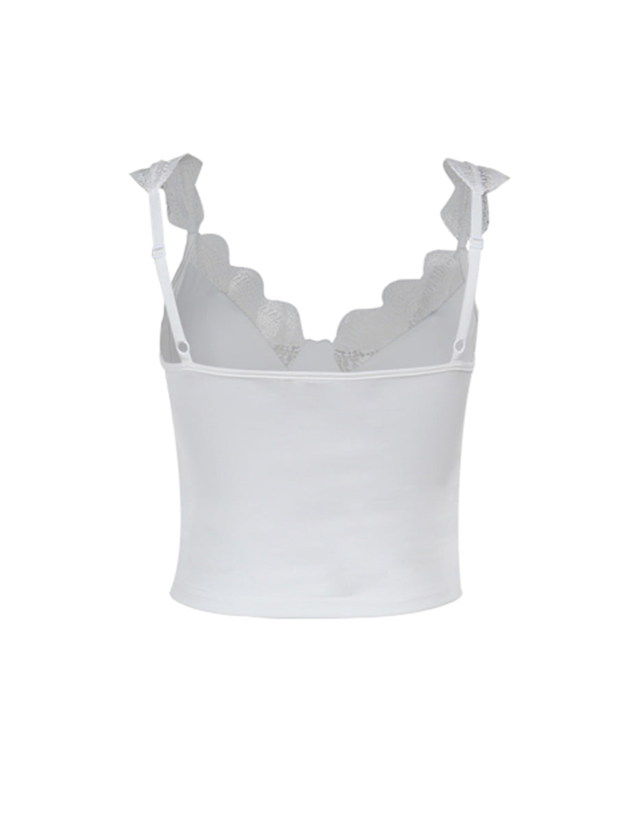 Aiertu  -  Women Camisole Sleeveless Tops V-neck Backless Lace Patchwork Slim Fit Summer Vest for Party Club Aiertu