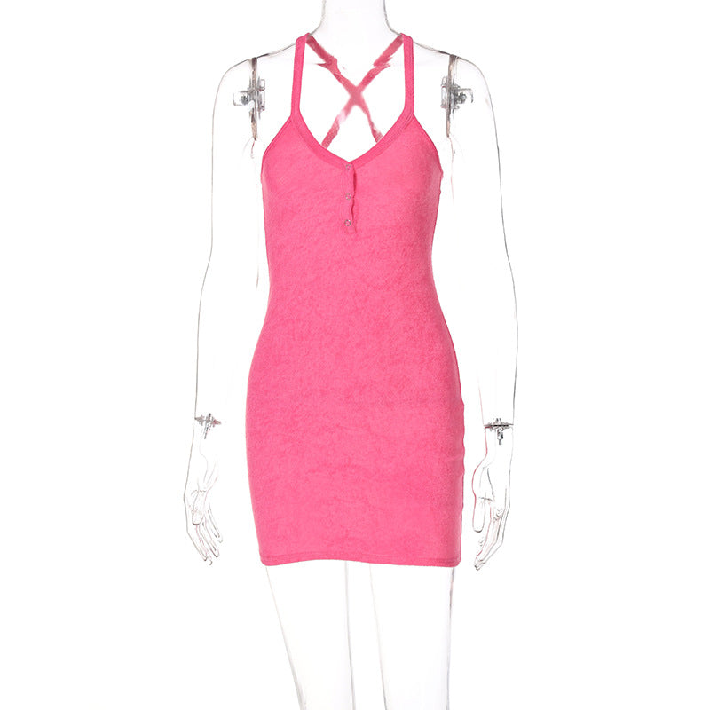 Aiertu - Spring Sling V-Neck Dress Aiertu