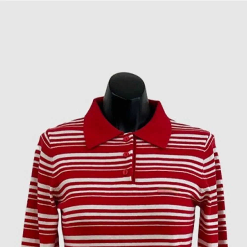 Aiertu  -  Commuter Pullover Korea Turn-down Collar Ropa Mujer Stripe Vintage Commuter Elegant Tshirt Slim Knit All-match Y2K Shirt Aiertu