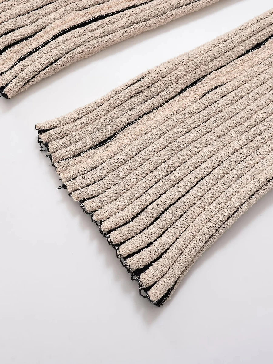 Aiertu  -  Striped Loose Two Piece Set for Women O Neck Sleeveless Top High Waist Wide Leg Pants Casual Sets Female Sumemr New Aiertu