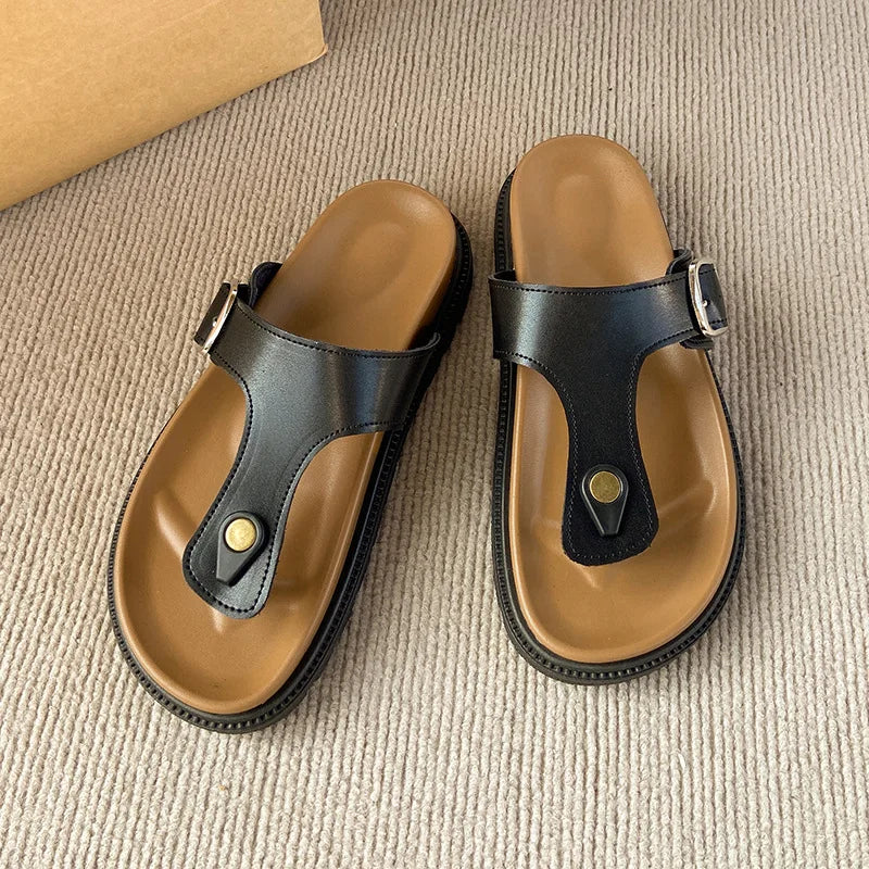 Aiertu  -  Summer Women Cork Slippers Outdoor Flip Flops Sandals Slippers Women Couple Beach Sandals for Women Shoes for Women Aiertu